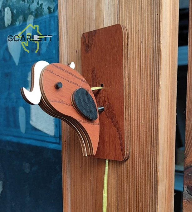 Pica-Pau Porta Bate Com Campainha Pull Rope Vintage Bird Shape Frontal De Entrada Decoração na Shopee