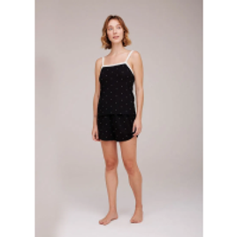 Pijama Curto Feminino Estampado - Outlet Hering na Outlet Espaço Hering