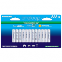 Pilha AAA Recarregável Pré-carregada Panasonic BK-4MCCA12FA Eneloop, Pacote Com 12 - Internacional na Amazon