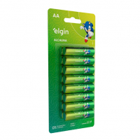 Pilha Alcalina AA Com 16 Unidades Elgin Comum na Amazon