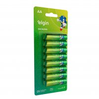 Pilha Alcalina AA Com 16 Unidades Elgin Comum na Amazon