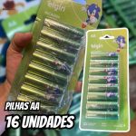 Pilha Alcalina AA com 16 unidades Elgin Comum na Amazon