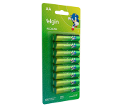 Pilha Alcalina AA com 16 unidades Elgin Comum na Amazon