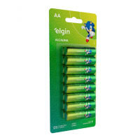 Pilha Alcalina AA Com 16 Unidades Elgin Comum na Amazon