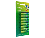 Pilha Alcalina AA com 16 unidades Elgin Comum na Amazon