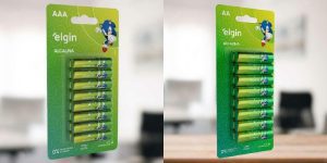 Pilha Alcalina AA ou AAA com 16 unidades Elgin Comum ou Palito na Amazon