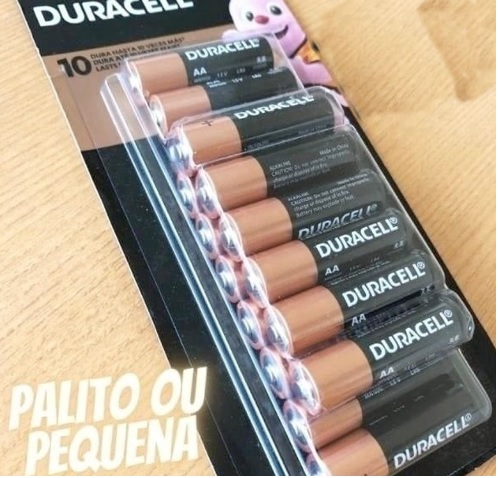 Pilha Alcalina AA Pequena DURACELL Com 16 Unidades na Amazon