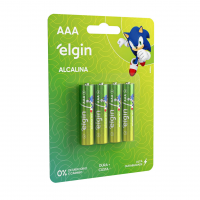 Pilha Alcalina, Elgin, Palito AAA, Blister Com 4 na Amazon