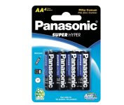 Pilha Comum AA, Panasonic, Tensão 1,5 Volts, Embalagem com 4 pilhas na Amazon