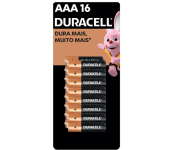 Pilha Duracell Alcalina AAA Palito Com 16 unidades na Amazon