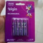 Pilha recarregável AAA 1000mAh Elgin com 4 unidades Palito na Amazon
