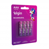 Pilha Recarregável AAA 1000mAh Elgin Com 4 Unidades Palito na Amazon