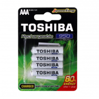 Pilha Recarregável AAA 1,2V 950mAh TNH3GAE TOSHIBA (4 Unid.) na Amazon