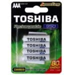 Pilha Recarregável AAA 1,2V 950mAh TNH3GAE TOSHIBA (Cartela com 4 unid.) na Amazon