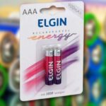 Pilha recarregável Aaa 900mah com 2 unidades Elgin na Amazon