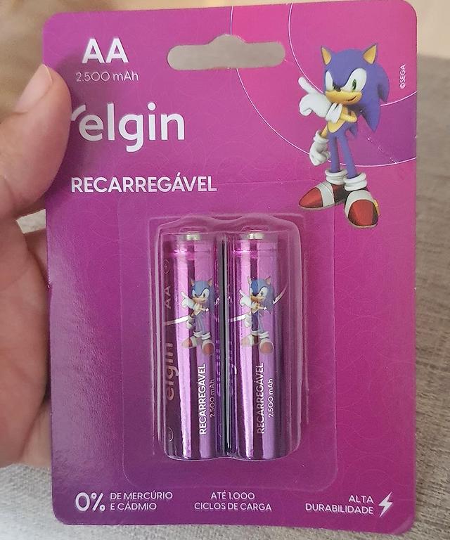 Pilha recarregável Aaa 900mah com 2 unidades Elgin na Amazon