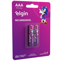 Pilha Recarregável AAA 900MAH Elgin Com 2 Unidades Palito na Amazon