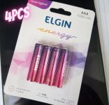 Pilha Recarregável AAA Blister Com 4 Pilhas, Elgin, Baterias, 1000mAh na Amazon