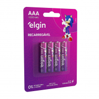 Pilha Recarregável Elgin AAA Blister Com 4 Pilhas 1000mAh na Amazon