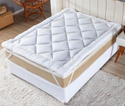 Pillow Top 400 Fios Toque de Plumas Casa Dona (Queen) na Amazon