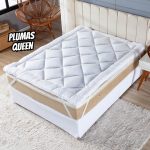 Pillow Top 400 Fios Toque de Plumas Casa Dona (Queen) na Amazon