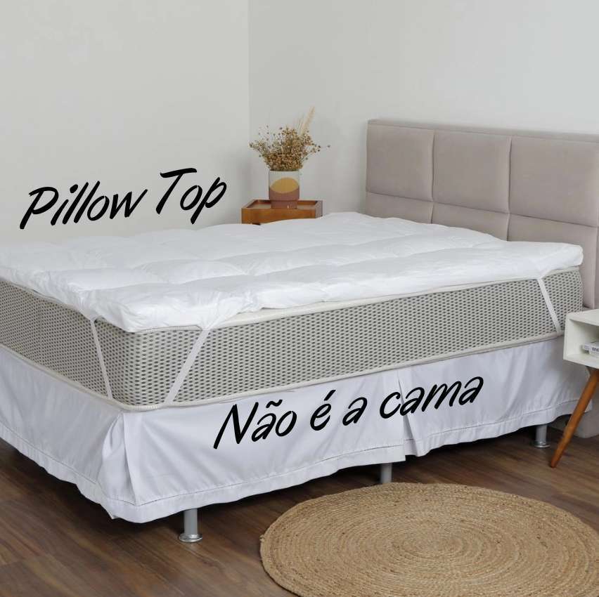 Pillow Top dos Sonhos Casal de Fibra Siliconizada e Revestimento 100% Algodão – Ziman na Americanas