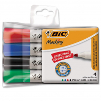 Pincel Marcador De Quadro Branco BIC Marking, Recarregável, 4 Cores na Amazon