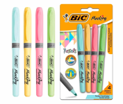Pincel Marcador de Texto Cores Pastel BIC Marking, Ponta Chanfrada, Grip, 1.5 – 3.5mm, 970913, 4 Cores na Amazon