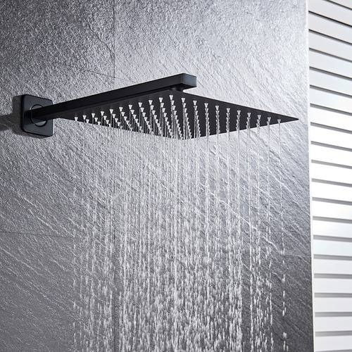 Pingoo casa, Ducha Chuveiro, Quadrado, Modelo Slim, Produzida em Aço Inox 304, Alta Resistência à Corrosão, 20cm, Mundaú, Preto na Amazon