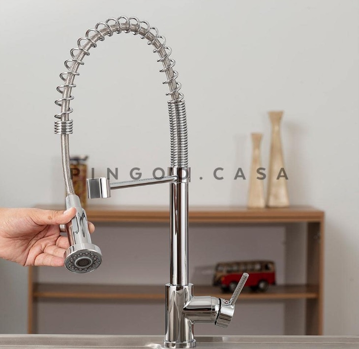Pingoo.Casa, Torneira para Cozinha, Misturador Monocomando, Cromado, Envira, Prata na Amazon
