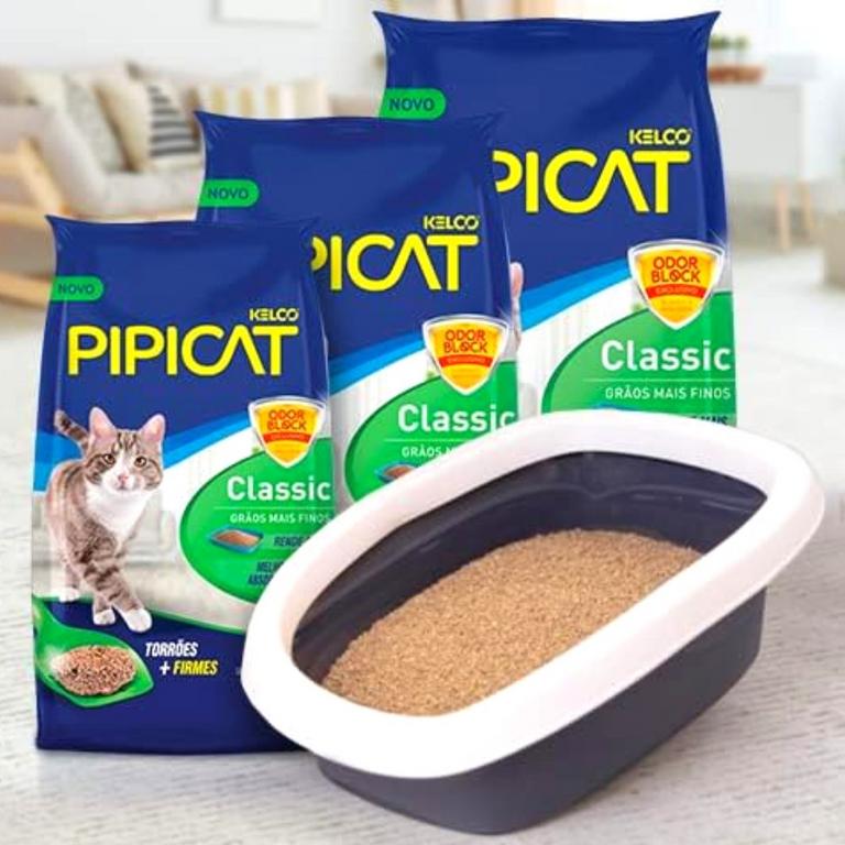 Pipicat Granulado Sanitario Classic, Azul 4Kg na Amazon