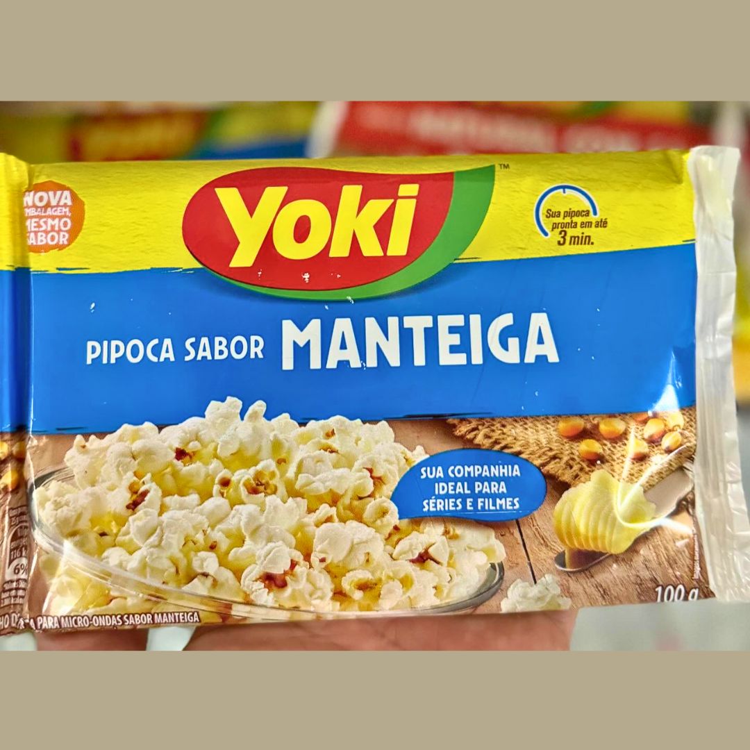 Pipoca para Micro-Ondas com Sal Cobertura Manteiga Yoki Pacote 105g na Amazon