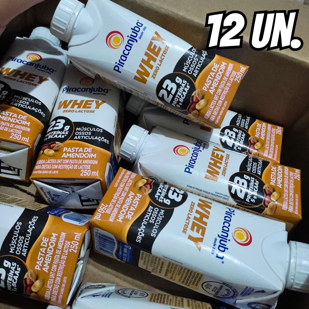 Piracanjuba ProForce 23g de Proteínas Zero Lactose Sabor Amendoim – 12 Unidades de 250ml na Amazon