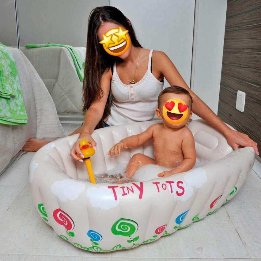 Piscina 52L Retangular Banheira Bebe Mor na Amazon