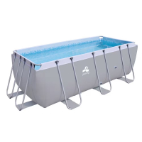Piscina Retangular Estruturada Jilong Com Bomba Filtrante E Escada - 7.800 Litros na Casas Bahia