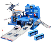 Pista de Carrinhos Infantil Garagem com Acessórios Polícia Maxi Toys na Amazon