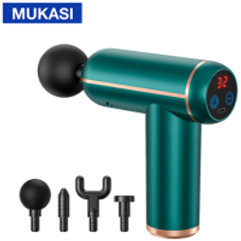 Pistola de Massagem Green LCD Display Tipo C Mais Acessórios - Mukasi na Aliexpress