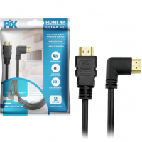 PIX Cabo HDMI 2.0 4K 19 Pinos - Plug 90 Graus, 2 Metros na Amazon