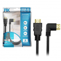 PIX Cabo HDMI 2.0 4K 19 Pinos - Plug 90 Graus, 2 Metros na Amazon