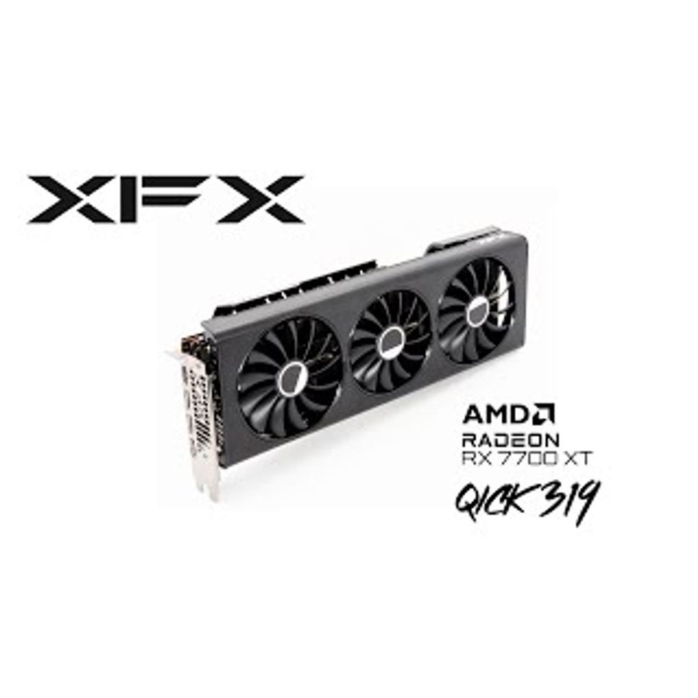 Placa de Video AMD XFX Radeon RX7700 XT Speedster Qick319, 12GB, GDDR6, 192-bit, RX-77TQICKB9 na Shopee