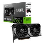 Placa de Vídeo ASUS DUAL RTX 5060 TI O16G NVIDIA GeForce, 16GB GDDR7, 2602MHz, 128 bits, OpenGL4.6, DLSS 4, Ray Tracing – 90YV0MH0-M0NA00 na KaBuM!