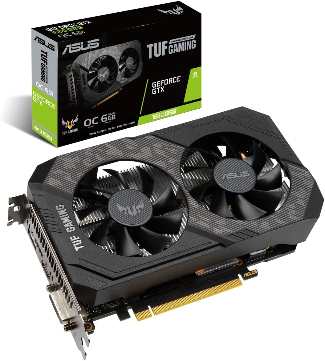 Placa de Vídeo ASUS TUF Gaming – GeForce GTX 1660 Super, 6GB GDDR6, OC edition na Amazon