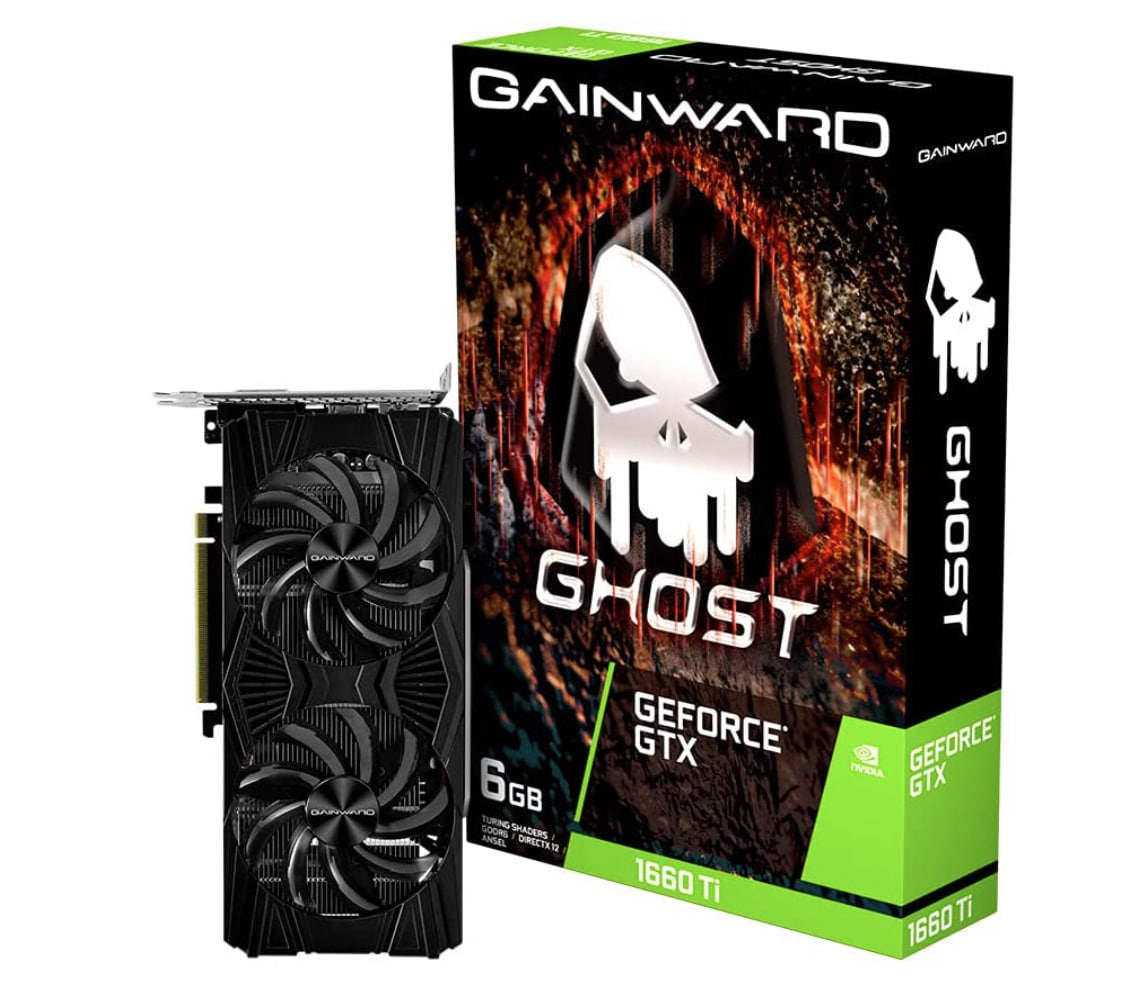 Placa de Vídeo Gainward – GeForce GTX 1660 Ti, 6GB GDDR6, GHOST Series na Amazon