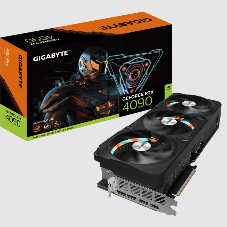 Placa De Vídeo Gigabyte NVIDIA GeForce RTX 4090 Gaming OC, 24GB, GDDR6X, DLSS, Ray Tracing, GV-N4090GAMING OC-24GD na Terabyte Shop