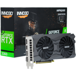 Placa de Vídeo Inno3D GeForce RTX 2060 Twin OC X2 6GB GDDR6 DLSS Ray Tracing N20602-06D6X-1710VA15L na Terabyte Shop