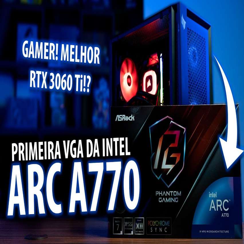 Placa de Vídeo Intel Arc A770 Phantom Gaming D ASRock, 8 GB GDDR6 – 90-GA3TZZ-00UANF na KaBuM!