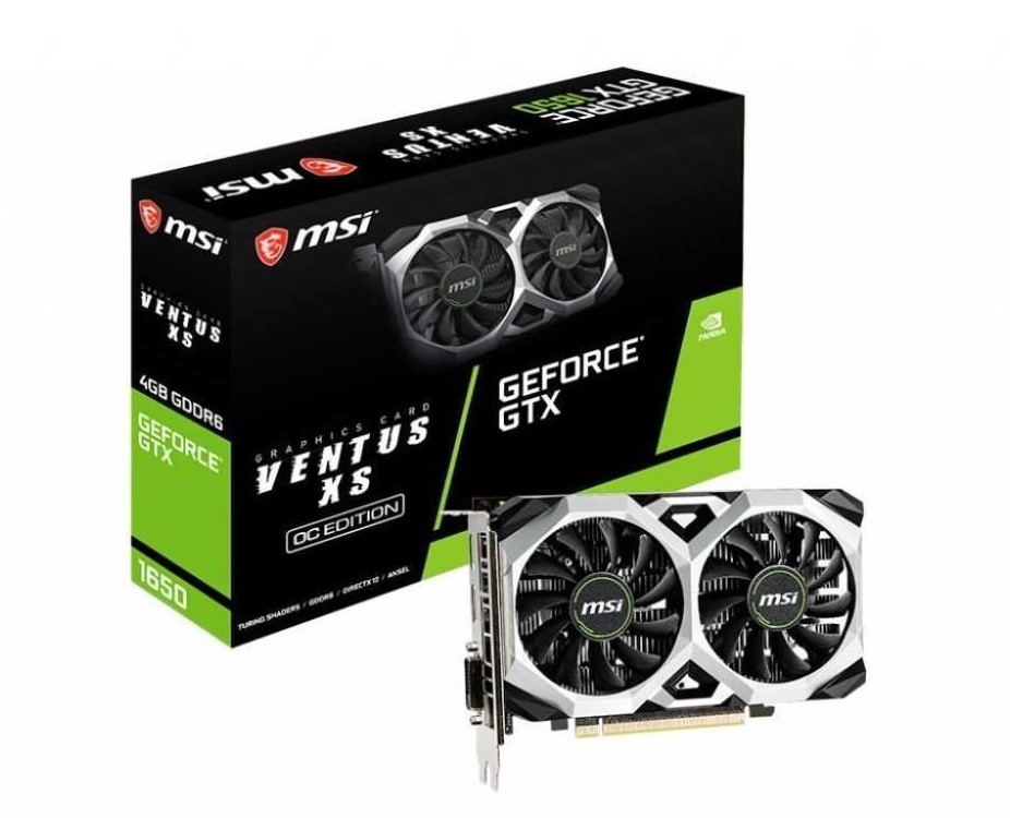 Placa de vídeo MSI NVIDIA Geforce GTX 1650 Ventus XS OC, 4GB, GDDR5 – 912-v809-3060 na KaBuM!