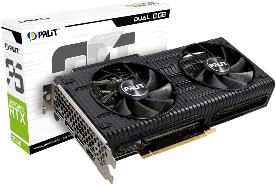 Placa de Vídeo Palit NVIDIA GeForce RTX 3050 Dual LHR 8GB GDDR6 DLSS Ray Tracing – NE63050019P1-190AD na Amazon