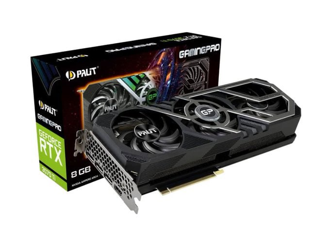 Placa de Vídeo Palit NVIDIA GeForce RTX 3070 Ti GamingPro, 8GB, GDDR6X, 256bit, LHR, NED307T019P2-1046A na Amazon
