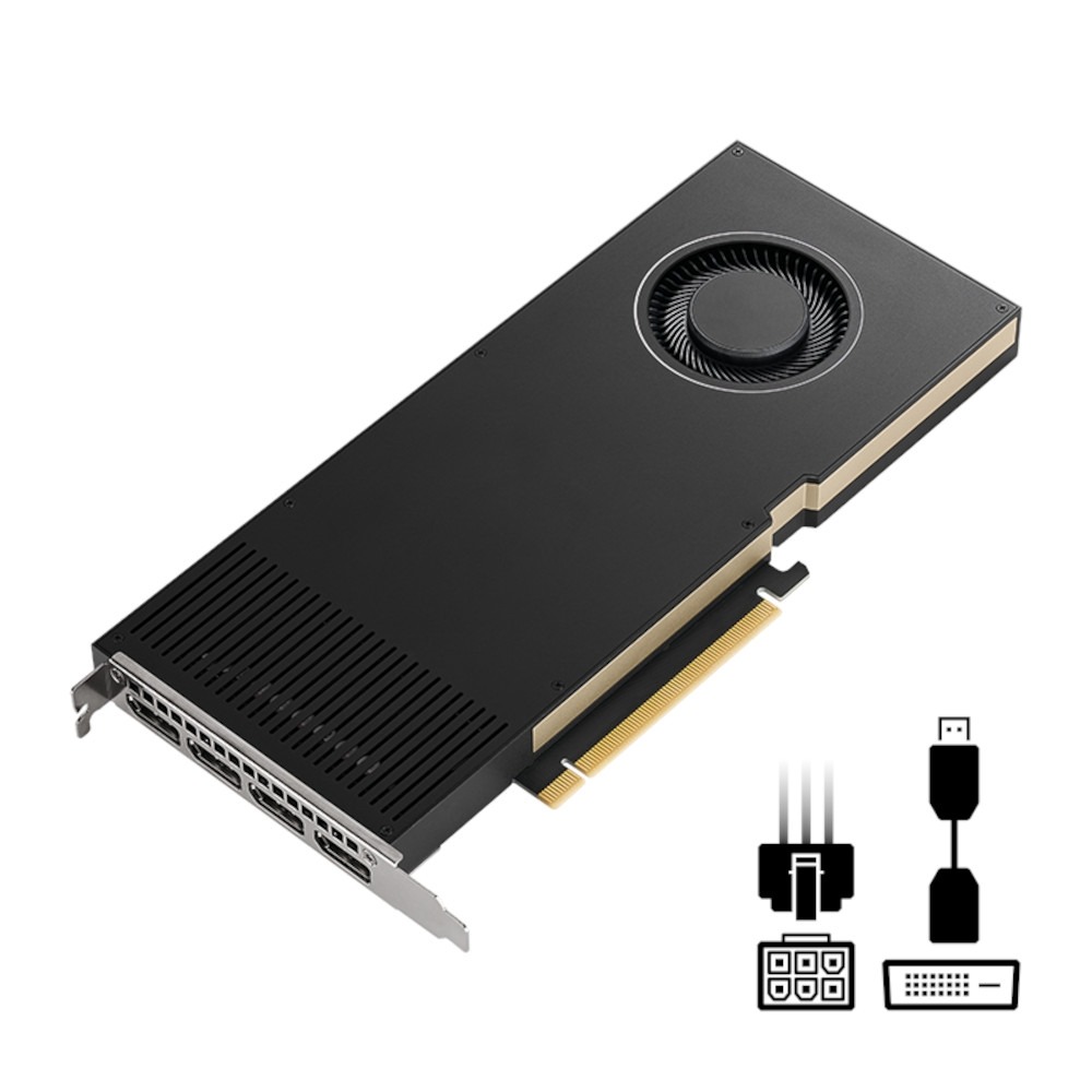 Placa de Vídeo Quadro RTX A4000 PNY NVIDIA, 16GB, GDDR6 Com ECC, Ray Tracing – VCNRTXA4000-PB na KaBuM!